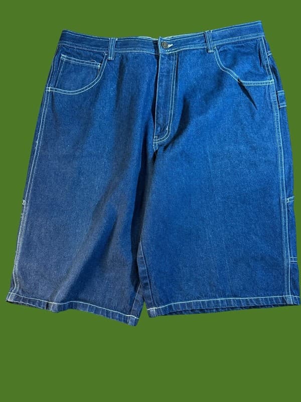Vintage Rocawear Baggy Denim Carpenter Shorts Y2K Hip Hop Jorts Size 42 - Image 1