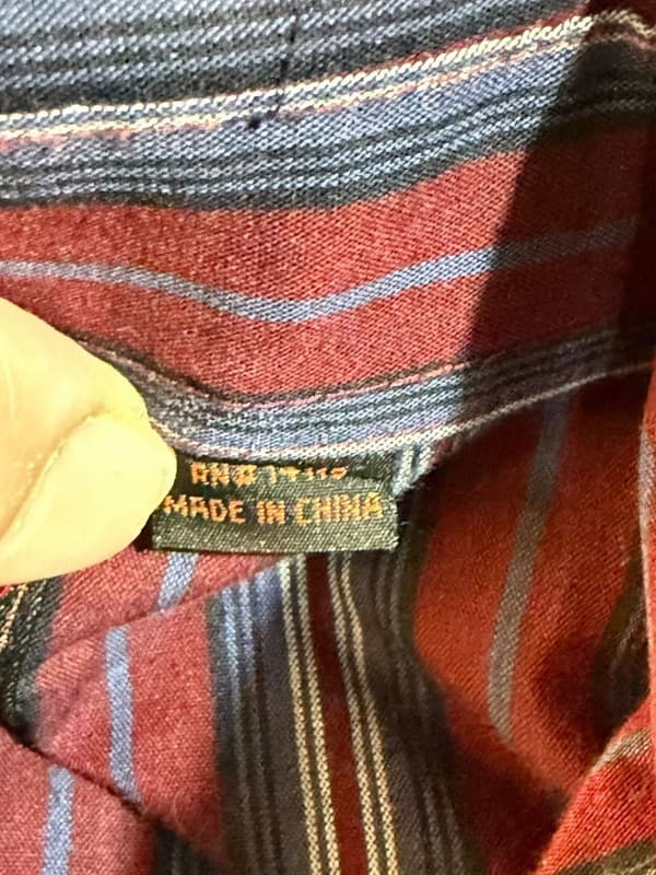 Vintage Plains Western Wear Men's XL Striped Pearl Snap Long Sleeve Western Shrt - Thumbnail 4