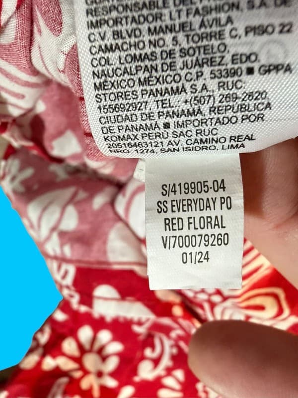 Old Navy Red and White Floral Everyday Short Sleeve Hawaiian Shirt M - Thumbnail 6