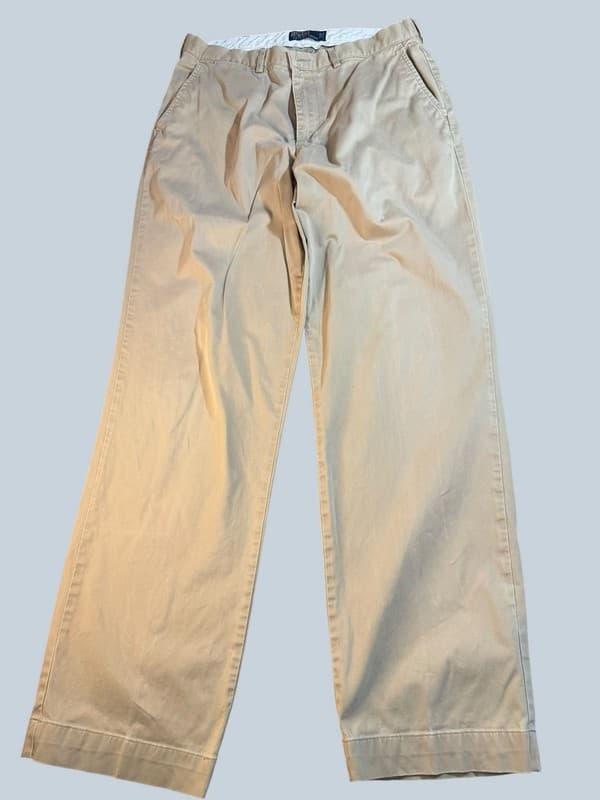 Polo by Ralph Lauren Men's Classic Fit Flat Front Khaki Chino Pants 34/34 - Image 1