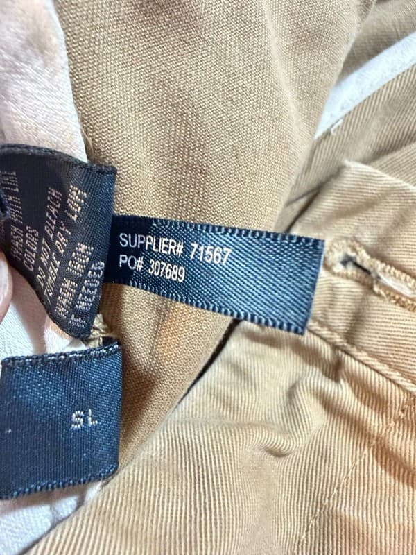 Polo Ralph Lauren Preston Pant 100% Cotton Khaki Chino Trousers 34x34 - Thumbnail 4