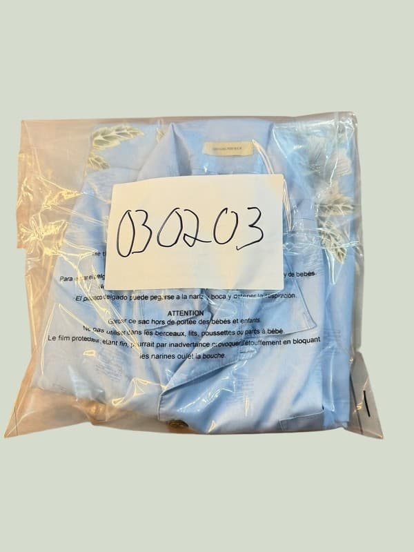 Coconut Pier Men's Blue Hawaiian Tropical Floral Button Down Shirt Size M - Thumbnail 5