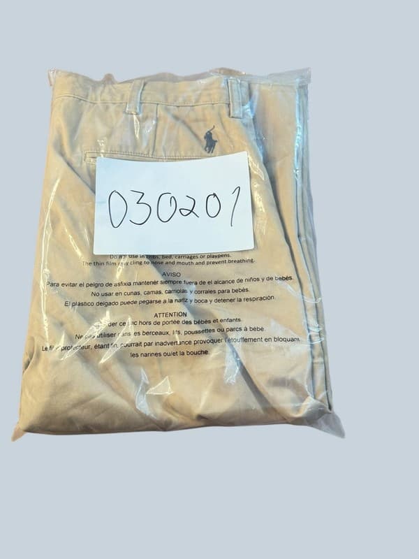 Polo Ralph Lauren Preston Pant 100% Cotton Khaki Chino Trousers 34x34 - Thumbnail 8