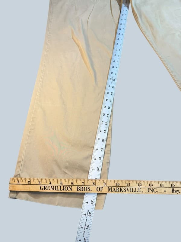 Polo by Ralph Lauren Men's Classic Fit Flat Front Khaki Chino Pants 34/34 - Thumbnail 8