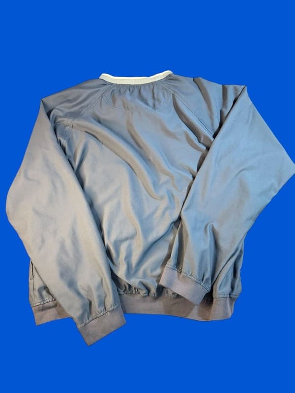 Austin Golf XXL Navy Blue V-Neck Windbreaker Pullover Jacket - Thumbnail 2