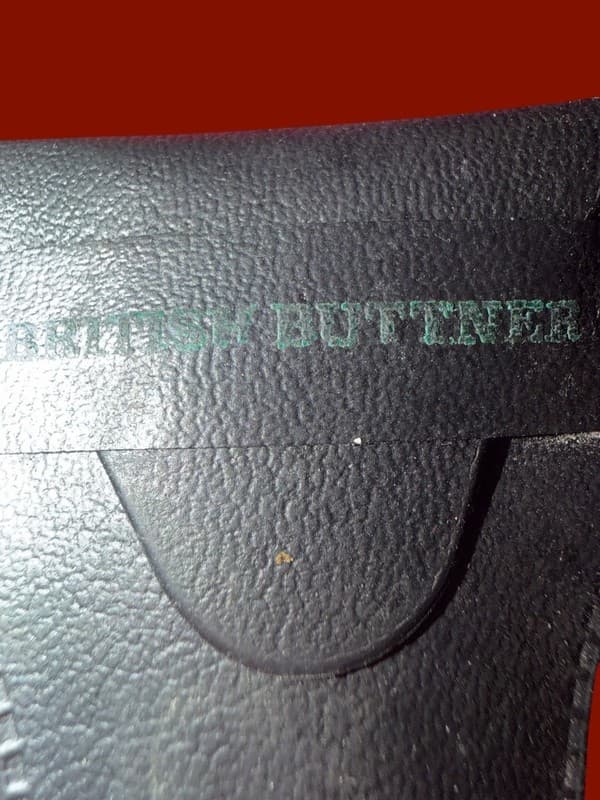 Vntg British Buttner Tool Steel Pipe Bowl Cleaner with Original Leather Case - Thumbnail 2