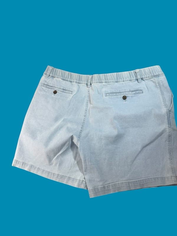 Bearbottom Clothing Men's Stretch Chino Shorts Light Blue XXL 7" Inseam - Thumbnail 2
