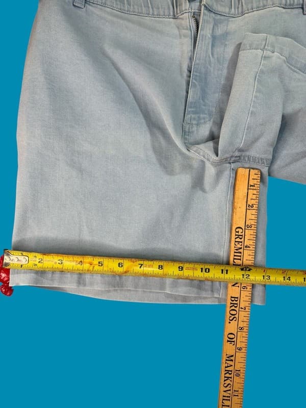 Bearbottom Clothing Men's Stretch Chino Shorts Light Blue XXL 7" Inseam - Thumbnail 5