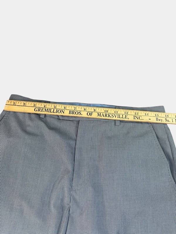 Nautica Men’s Dress Pants 32x32 Blue Micro Check Flat Front - Thumbnail 7