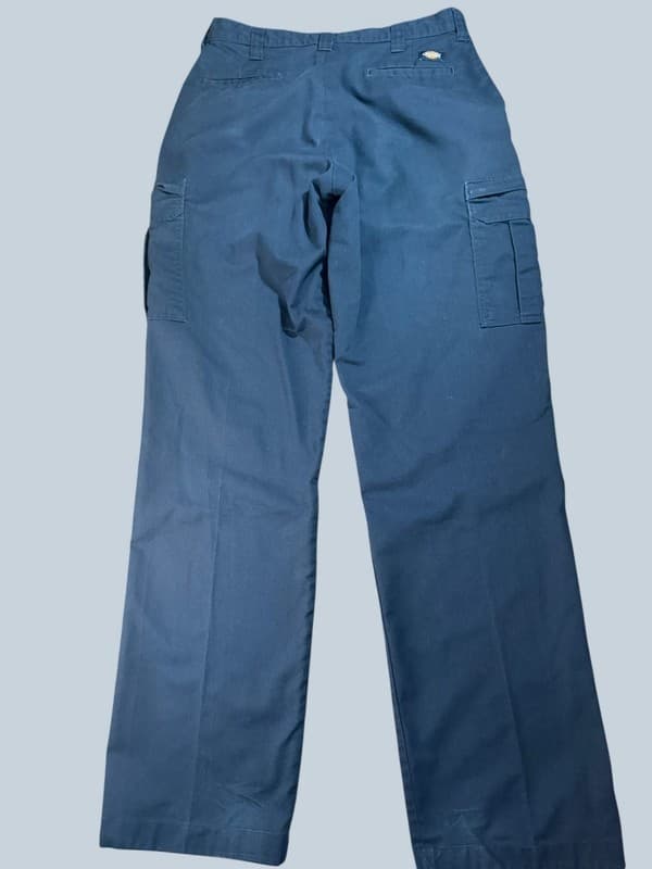 Dickies Flex Regular Fit Industrial Cargo Work Pants Navy Blue 33x36 - Thumbnail 2