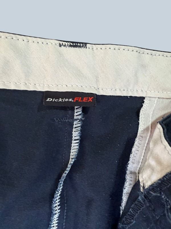 Dickies Flex Regular Fit Industrial Cargo Work Pants Navy Blue 33x36 - Thumbnail 4