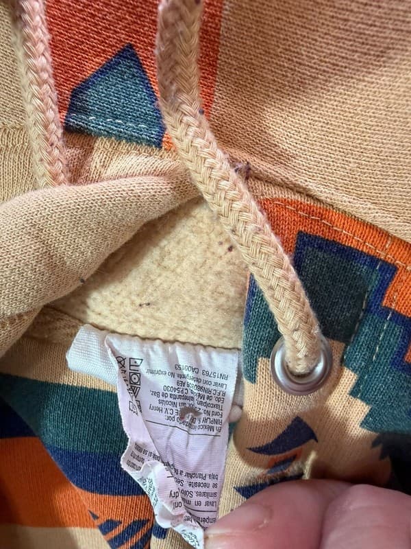 Champion Reverse Weave Southwestern Aztec All Over Print Hoodie Large - Thumbnail 5