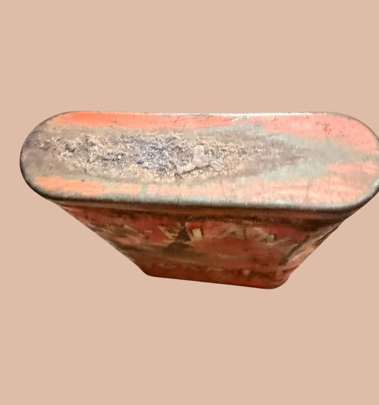 Vintage Hi-Plane Smooth Cut Tobacco Tin Pipe Cigarettes Red Metal Can - Thumbnail 3