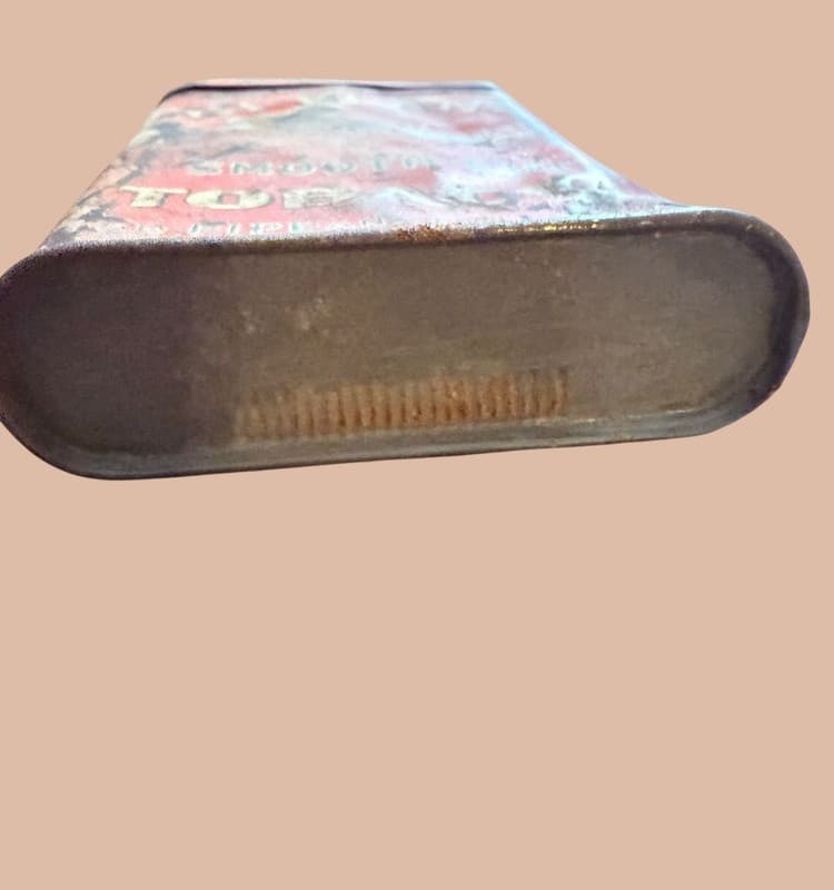 Vintage Hi-Plane Smooth Cut Tobacco Tin Pipe Cigarettes Red Metal Can - Thumbnail 6