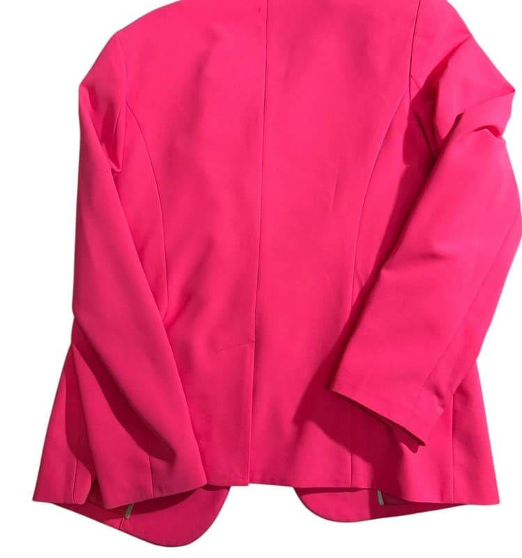 Liz Claiborne Women’s Pink Open Front Blazer Jacket Size 12 Career - Thumbnail 2