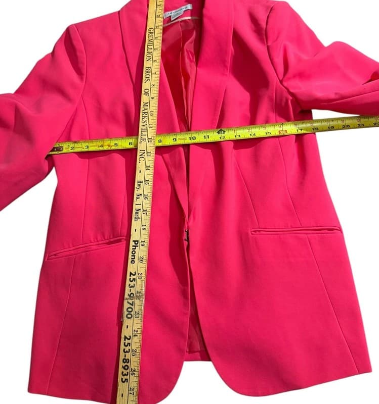 Liz Claiborne Women’s Pink Open Front Blazer Jacket Size 12 Career - Thumbnail 4