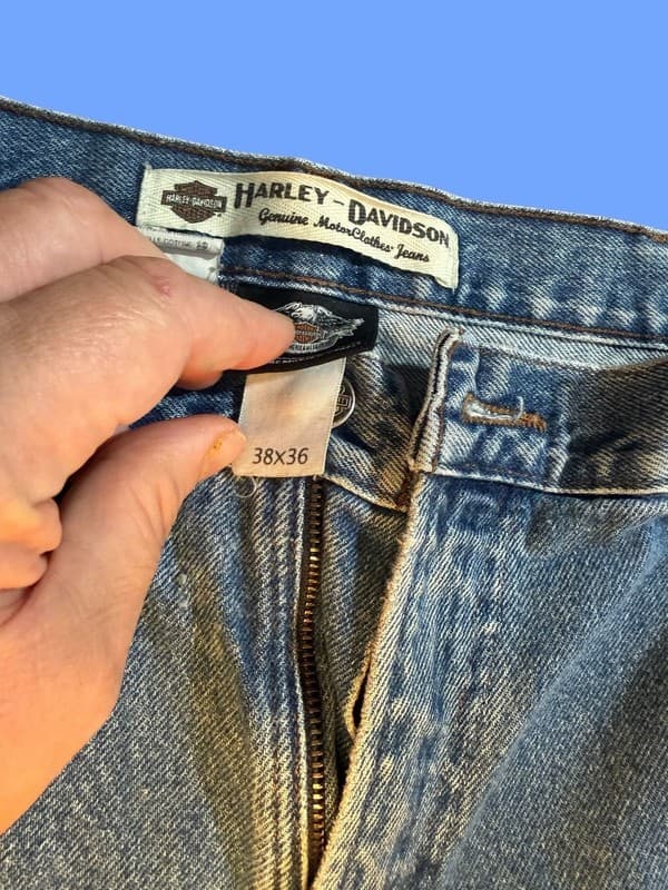 Harley-Davidson Genuine Motorclothes Jeans 38x36 Medium Wash Denim - Thumbnail 3