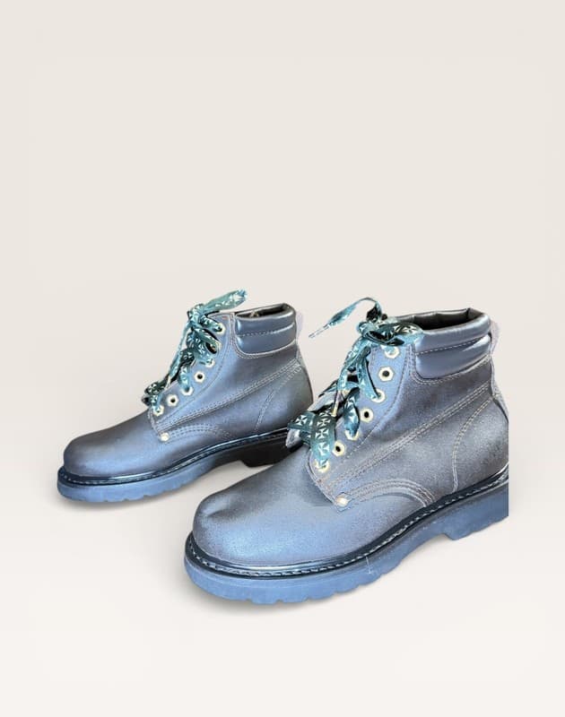 Gauchos Leather Lace-Up Work Boots Size 8 - Thumbnail 2