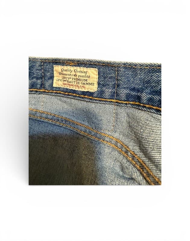 Levi's 501 Button Fly Distressed Jeans - Thumbnail 7