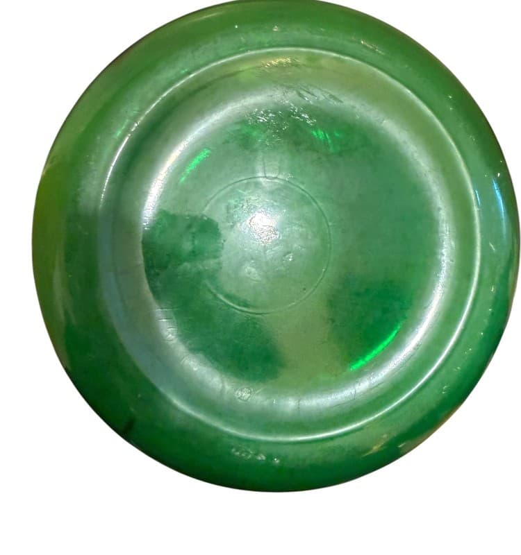 Vintage Green Glass Apothecary Jars Set of 2 Made in Belgium Pharmacy - Thumbnail 6