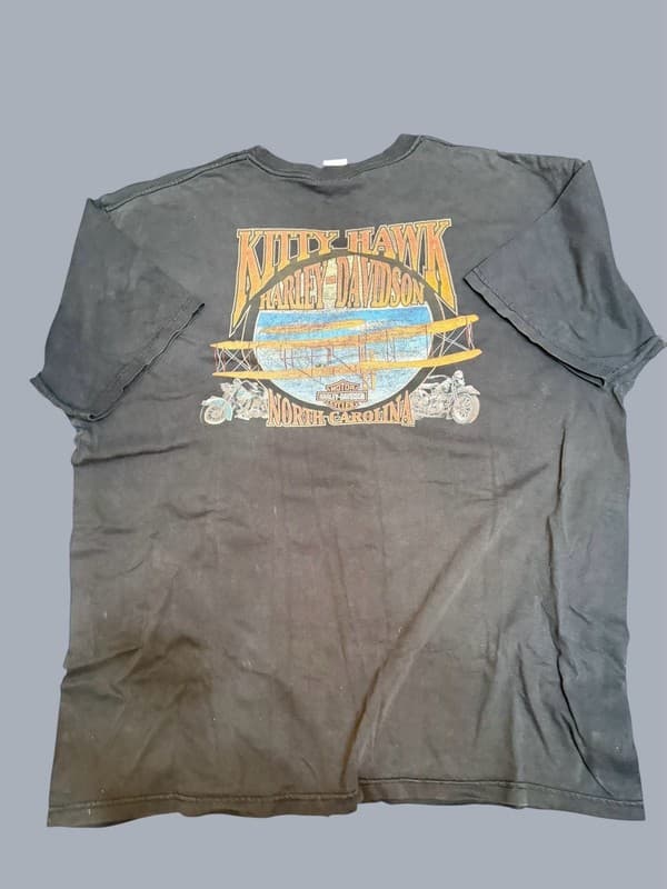 Vntg 2008 Harley-Davidson Kitty Hawk North Carolina Tribal Graphic T-Shirt 2XL - Thumbnail 2