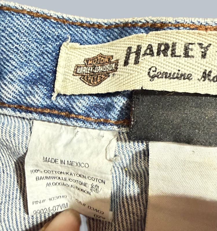 Vintage Harley Davidson Denim Jeans 38x36 Y2K - Thumbnail 4