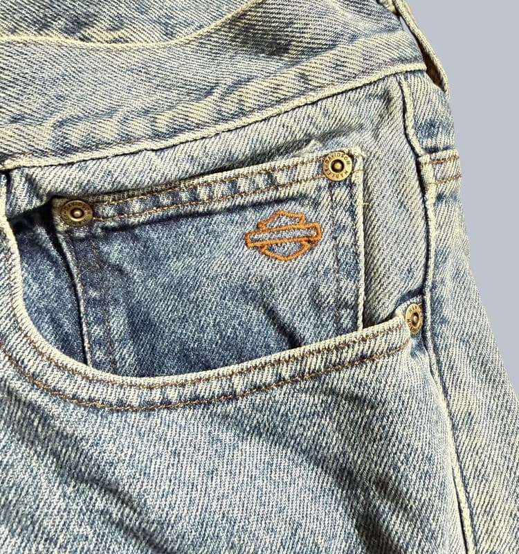 Vintage Harley Davidson Denim Jeans 38x36 Y2K - Thumbnail 7