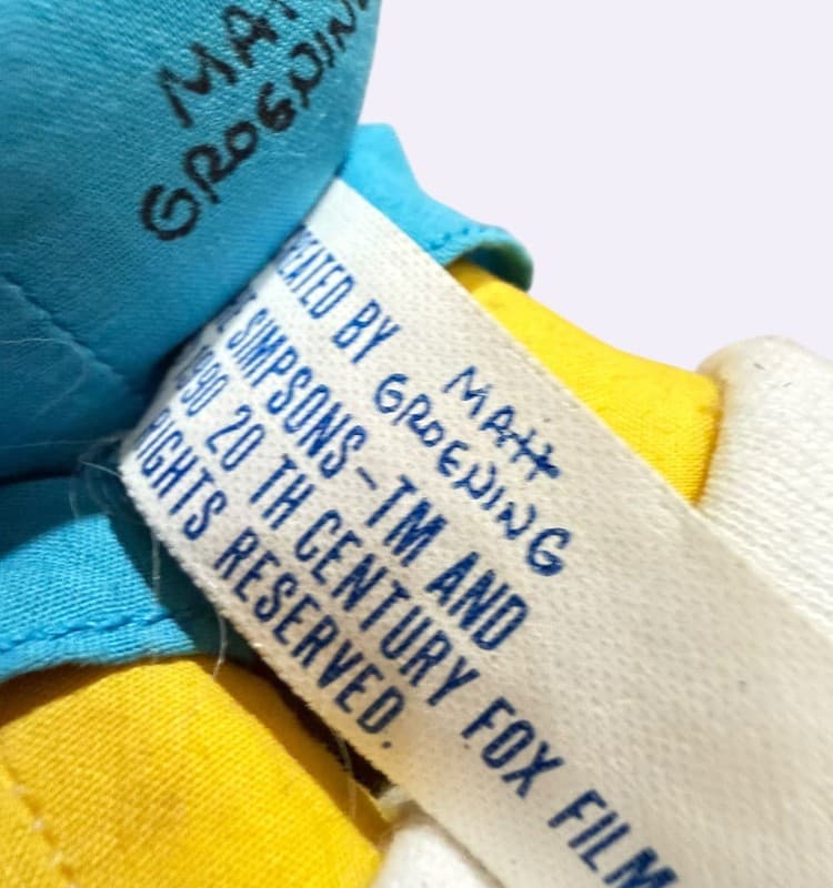 Vintage 1990 Bart Simpson Aye Caramba Plush Toy with Suction Cups Dan-Dee - Thumbnail 4