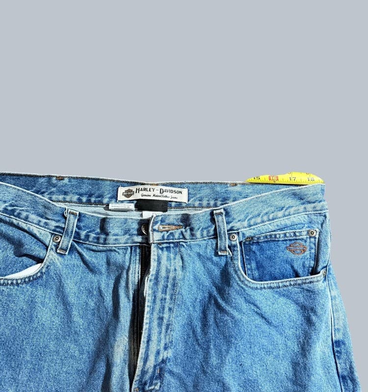 Vintage Harley Davidson Denim Jeans 38x36 Y2K - Thumbnail 12