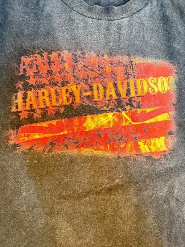 Vintage Harley-Davidson Glacier Kalispell Montana Stonewash T-Shirt 2XL - Thumbnail 5
