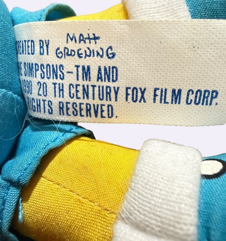 Vintage 1990 Bart Simpson Aye Caramba Plush Toy with Suction Cups Dan-Dee - Thumbnail 3