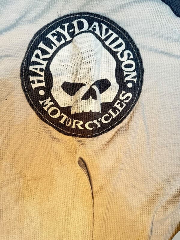 Harley-Davidson Willie G Skull Raglan Waffle Knit Thermal Shirt 2XL - Thumbnail 3