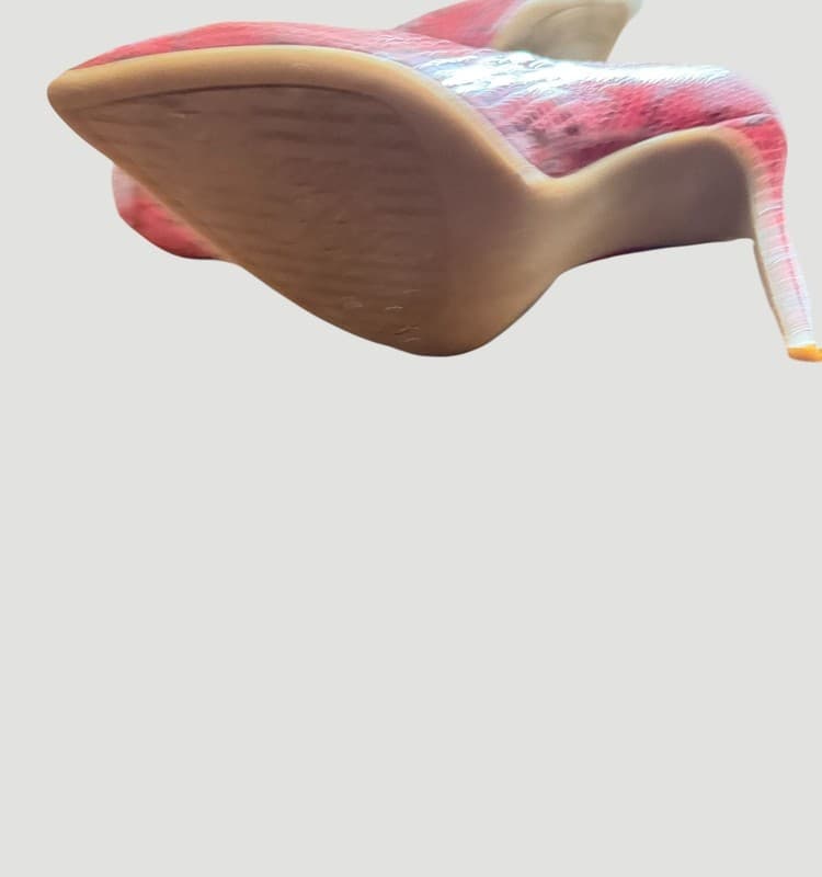 Gianni Bini Larsa Red Snake Print Pointed Toe Stiletto Pumps - Thumbnail 7