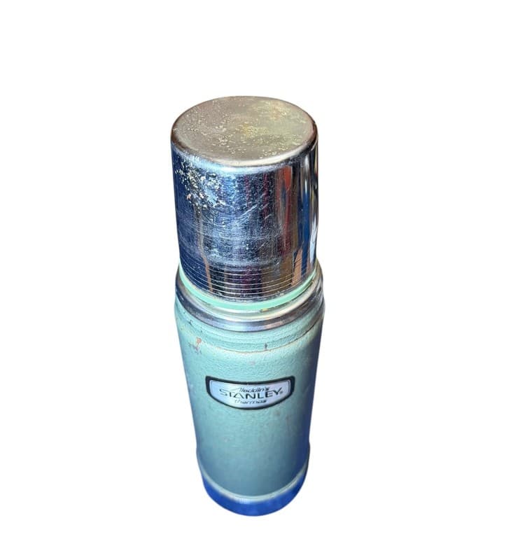 Vintage Stanley A-943C Green Steel Thermos 1 Pint Aladdin Nashville Tested - Image 1