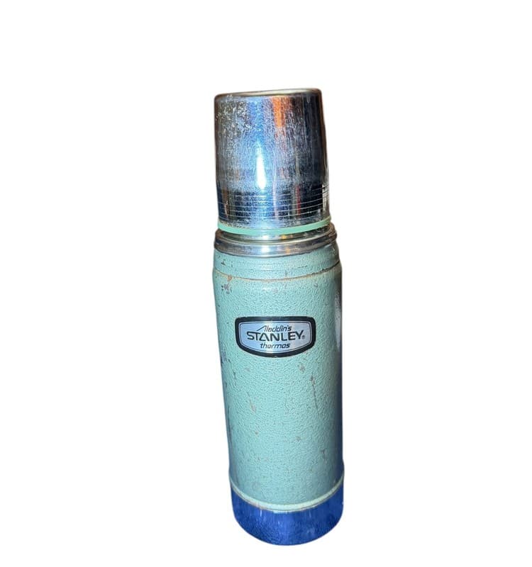 Vintage Stanley A-943C Green Steel Thermos 1 Pint Aladdin Nashville Tested - Thumbnail 6