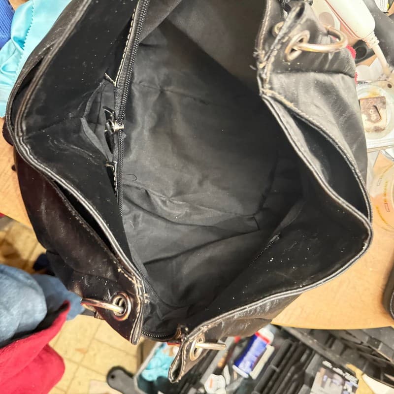 Rosetti Black PVC Shoulder Hobo Purse Zip Top O-Ring Handles - Thumbnail 4