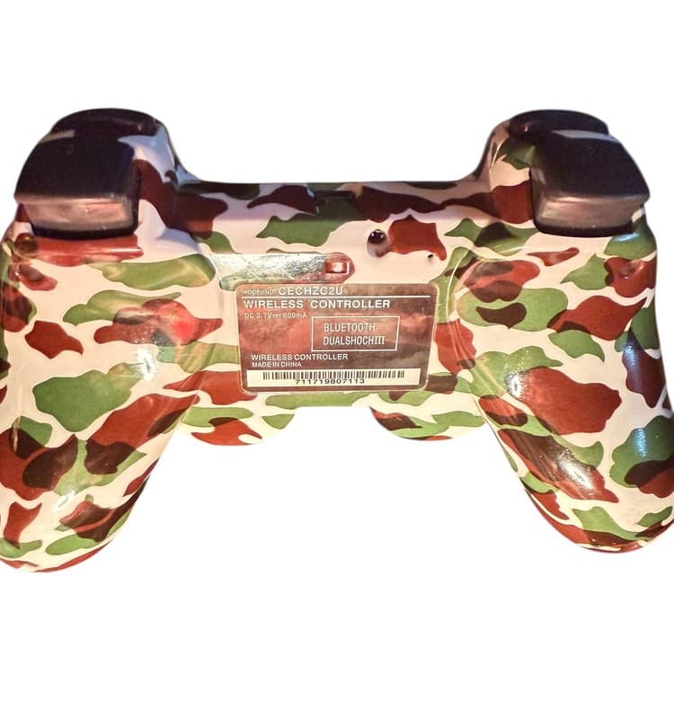 Generic Wireless P3 Bluetooth Dualshock III Controller - Green/Woodland Camo - Thumbnail 5