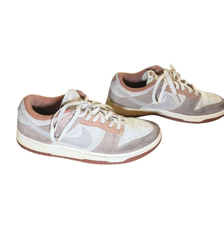 Nike Dunk Low Womens 9 Sail Tan Suede Gum Sole Sneakers DD1390-100 - Thumbnail 3