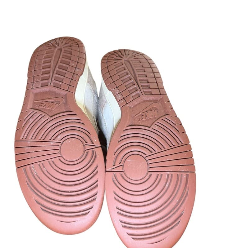 Nike Dunk Low Womens 9 Sail Tan Suede Gum Sole Sneakers DD1390-100 - Thumbnail 5