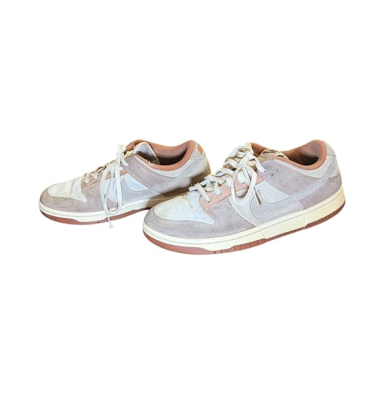Nike Dunk Low Womens 9 Sail Tan Suede Gum Sole Sneakers DD1390-100 - Thumbnail 2