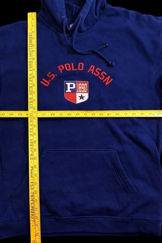 U.S. Polo Assn. Navy Blue Hoodie Sweatshirt - Men’s XXL - Thumbnail 4
