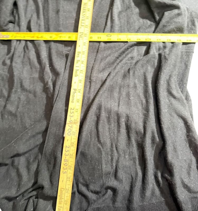 Women’s Liz Claiborne Black Open Front Cardigan Size 2X - Thumbnail 7