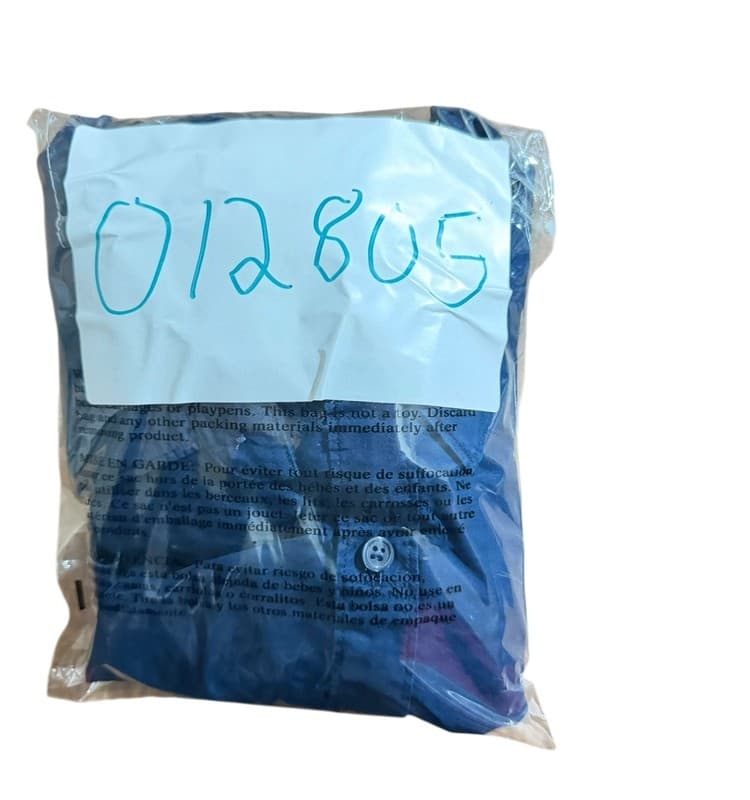 Men’s Claiborne Long Sleeve Button-Down Dress Shirt - Size XL - Navy Blue - Thumbnail 8