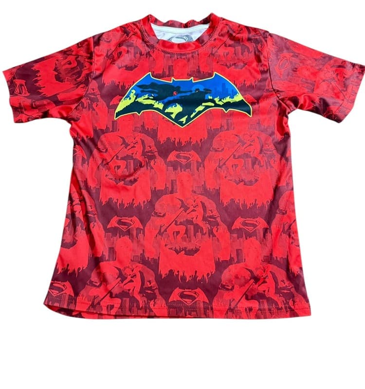 Batman v Superman: Dawn of Justice Boys Athletic T-Shirt Red Size L (10/12) - Image 1