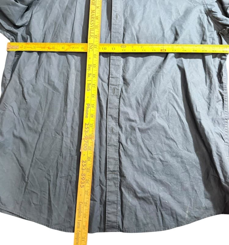 Men’s Claiborne Long Sleeve Button-Down Dress Shirt - Size XL - Navy Blue - Thumbnail 7