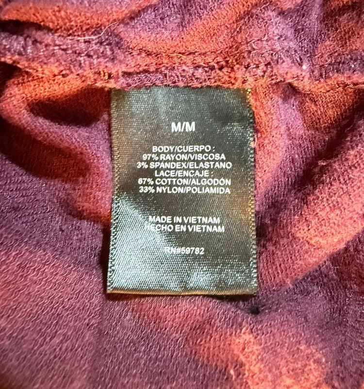 Adrianna Papell Women’s Purple Lace Overlay Top - Size M - Thumbnail 4