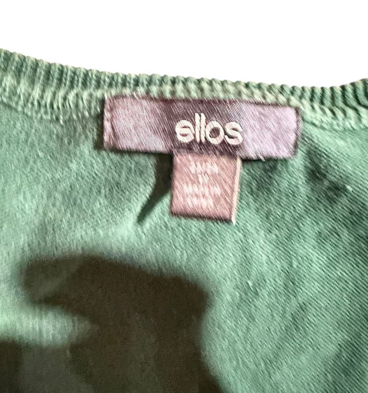 Women’s Ellos Turquoise Cotton Cardigan Size 1X (22-24) - Thumbnail 5