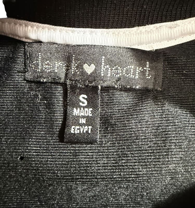 Derek Heart Black Zip Up Jacket Small White Stripe Athleisure - Thumbnail 3