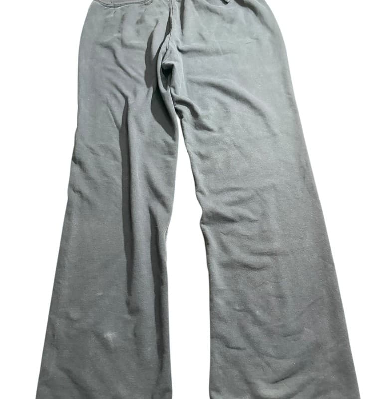 Green Tea Womens Lounge Pants Black Drawstring Straight Leg Size M - Thumbnail 2