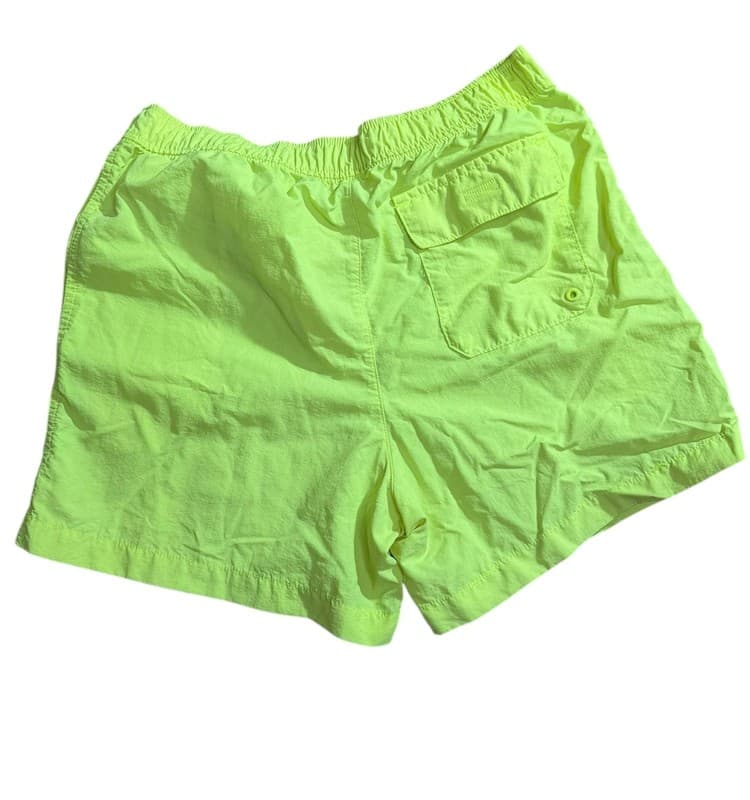 Old Navy Men’s Neon Green Swim Trunks XL Elastic Waist Nylon Shorts - Thumbnail 2